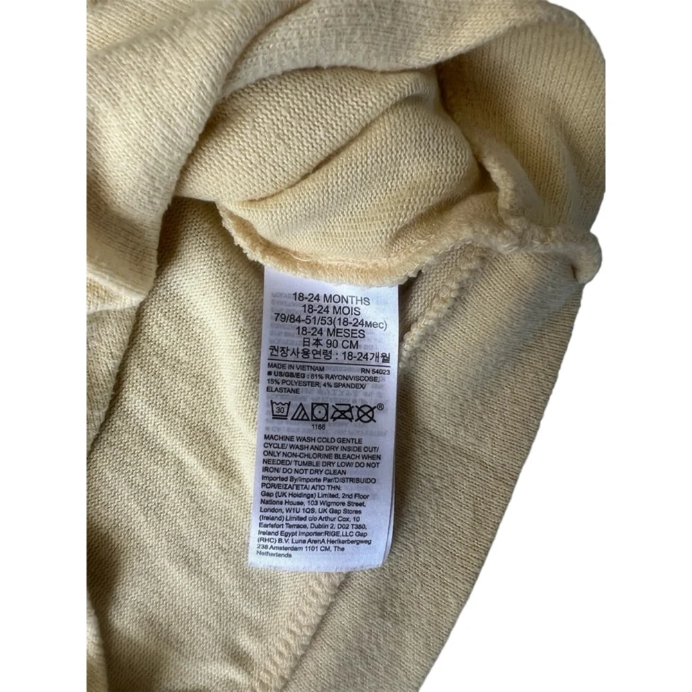 Baby Gap Yellow Soft Spun TwistTop | 24M